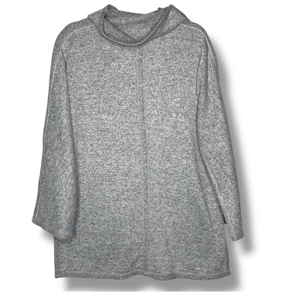 Soft Surroundings So Cozy Heather Gray Cowl Neck Tunic Sweater Size Large - Picture 6 of 8